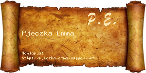 Pjeczka Emma névjegykártya
